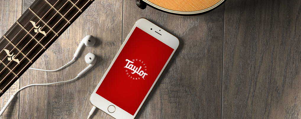 Taylor Guitars App: TaylorSense Guitar Care with Free FourTrack Recorder and Tuner Step 7: The Taylor Guitars App icon will also be on the home screen of your iOS device. See the below Image 4g. Just launch the Taylor Guitars App at any time by tapping the Taylor App .