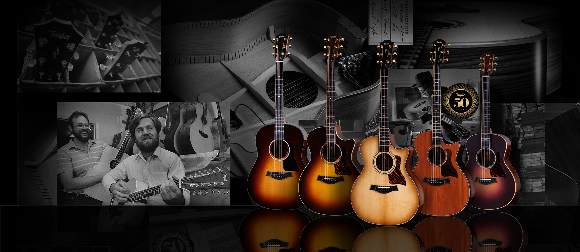 Desktop hero 50th anniversary 5 Guitars