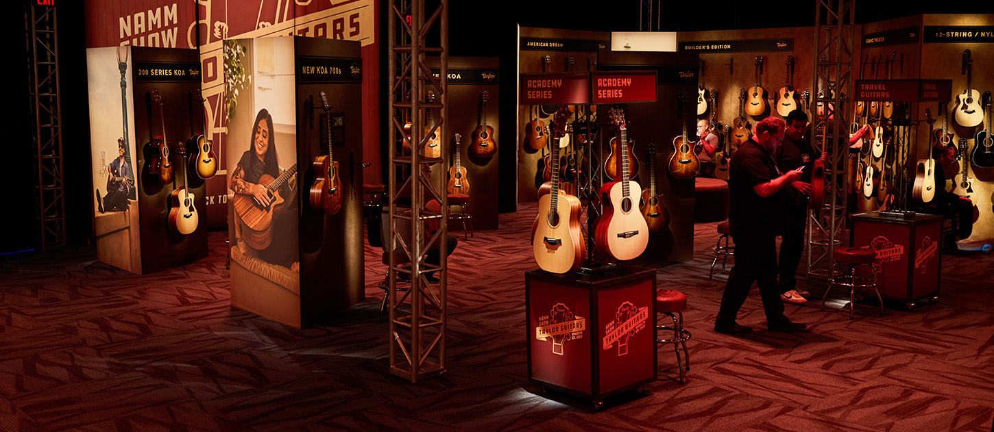 Image of Taylor Guitar's booth at NAMM
