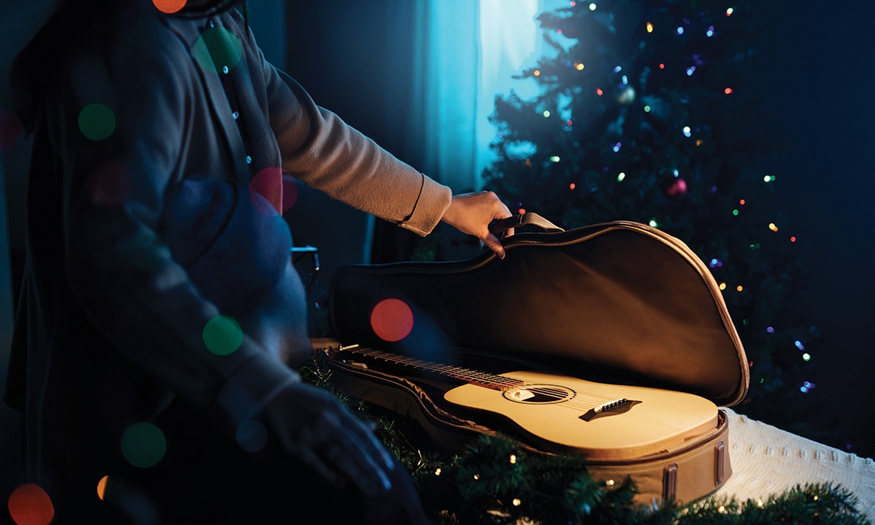 Opening Guitar Case as a Gift