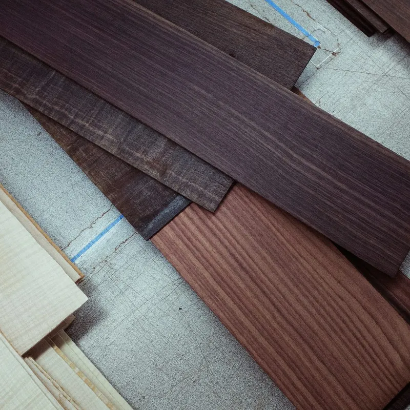 Tonewood blanks in the Taylor factory