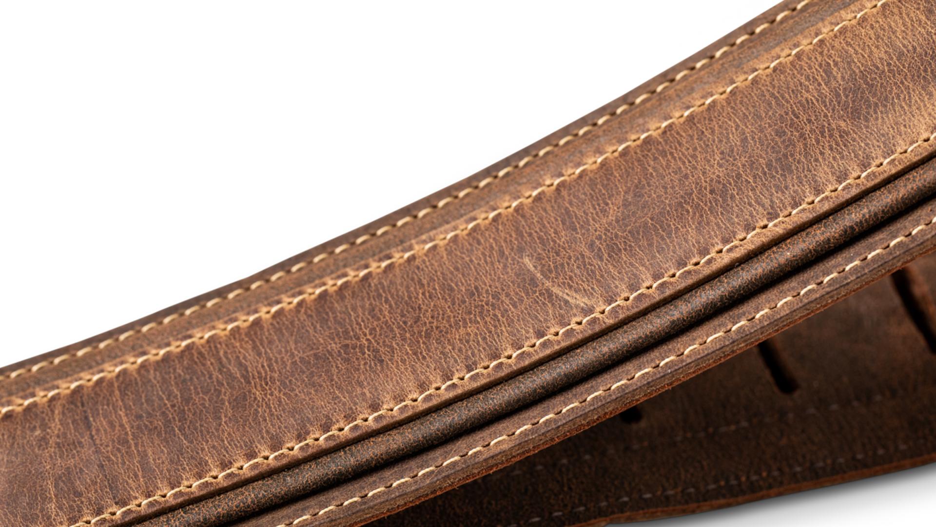 brown leather strap