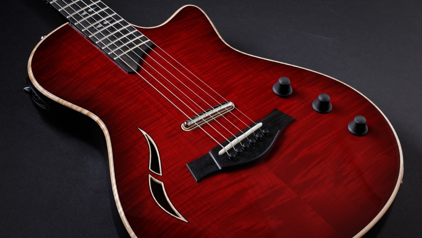 T5z Pro, Cayenne Red Shamel Ash Acoustic Guitar | Taylor Guitars
