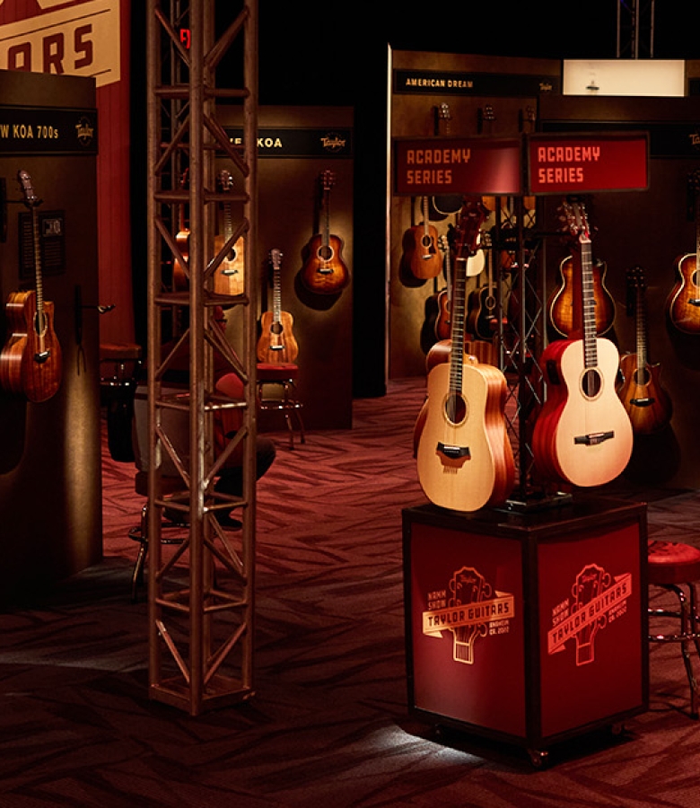 Image of Taylor Guitar's booth at NAMM