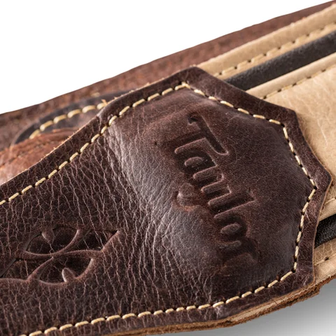 Taylor Reflections 2.5" Leather Guitar Strap - Spruce/Ebony