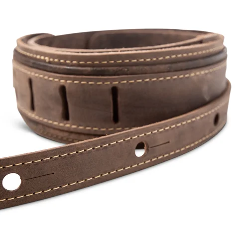 Taylor Element Distressed Leather Guitar Strap - Dark Brown