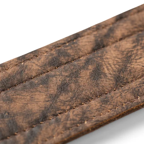Taylor Element Distressed Leather Guitar Strap - Dark Brown
