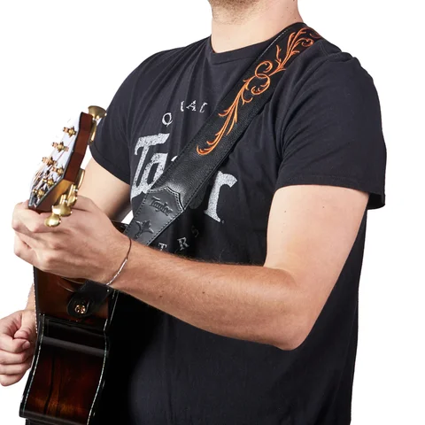 Taylor Nouveau Embroidered Leather Guitar Strap