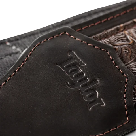 Taylor Grand Pacific 3" Nickel Concho Leather Strap