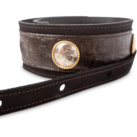 Taylor Grand Pacific 3" Nickel Concho Leather Strap