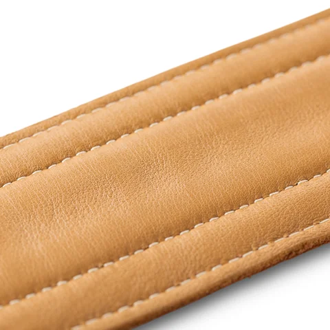 Taylor Spring Vine 2.5" Leather Guitar Strap - Medium Brown