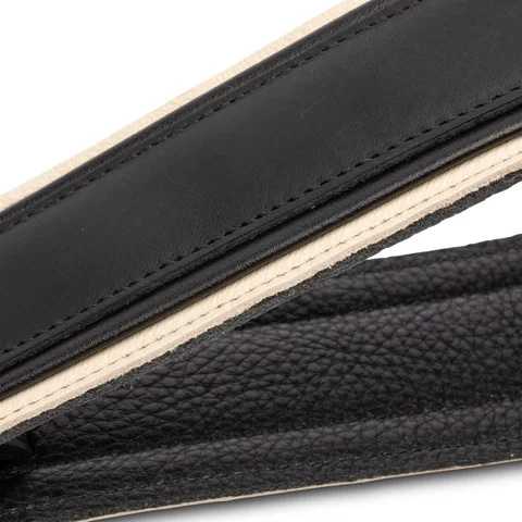Taylor American Dream Leather Strap, White/Black, Taylor,2.5"
