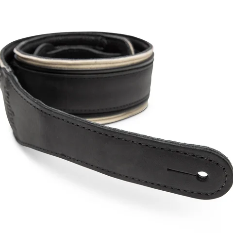 Taylor American Dream Leather Strap, White/Black, Taylor,2.5"
