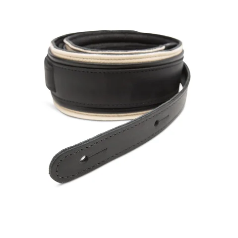 Taylor American Dream Leather Strap, White/Black, Taylor,2.5"