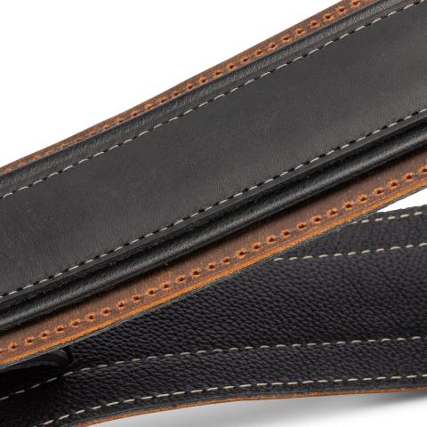 Taylor American Dream Leather Strap, Brown/Black, Taylor 2.5"