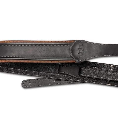 Taylor American Dream Leather Strap, Brown/Black, Taylor 2.5"