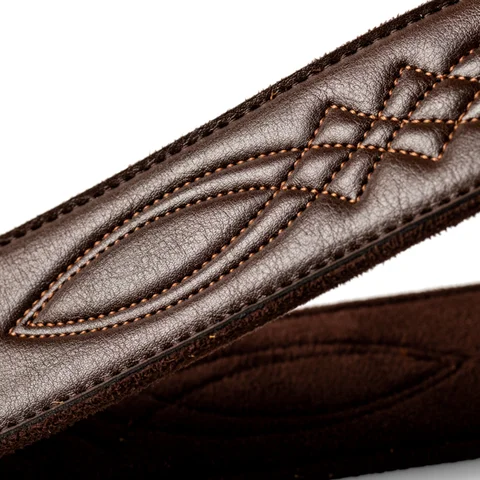 Vegan Leather Strap, Chocolate Brown, 2”