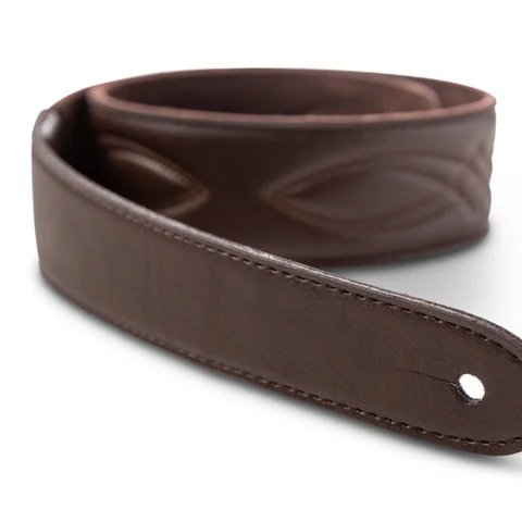 Vegan Leather Strap, Chocolate Brown, 2”