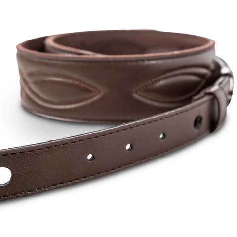 Vegan Leather Strap, Chocolate Brown, 2”