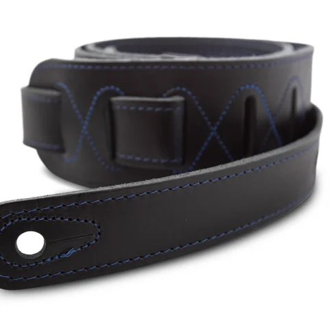 Taylor Blue Denim 2.5" Guitar Strap - Navy Edge