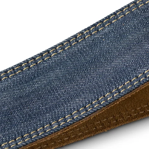 Taylor Blue Denim 2" Guitar Strap - Gold Logo