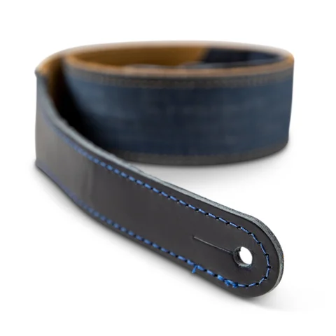 Taylor Blue Denim 2" Guitar Strap - Gold Logo