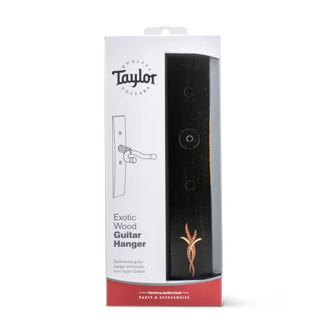 Taylor Bouquet Guitar Hanger - Ebony, Wood Inlay