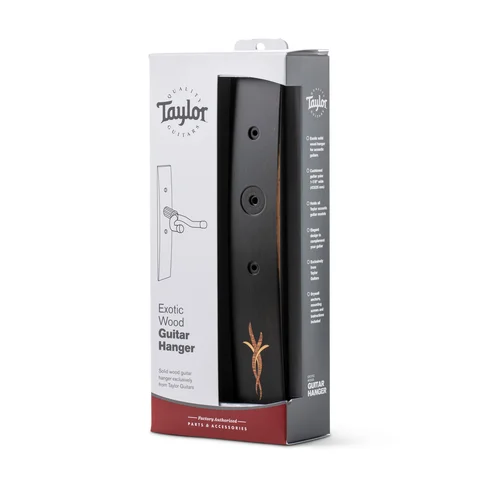 Taylor Bouquet Guitar Hanger - Ebony, Wood Inlay