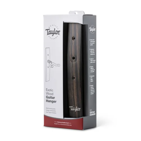 Taylor Guitar Wall Hanger - Ebony, Acrylic Logo Inlay