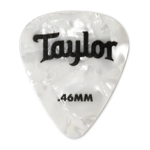 Taylor Celluloid 351 Guitar Picks, White Pearl, 12-Pack