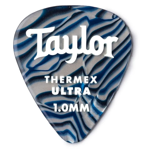 Taylor Premium 351 Thermex Ultra Guitar Picks, Blue Swirl, 6-Pack