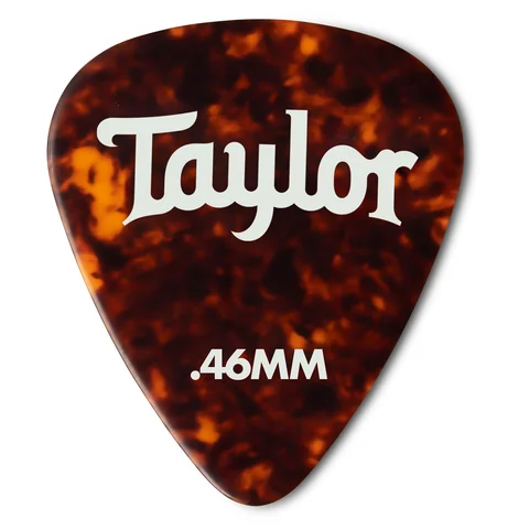 Taylor Celluloid 351 Guitar Picks, Tortoise Shell, 12-Pack
