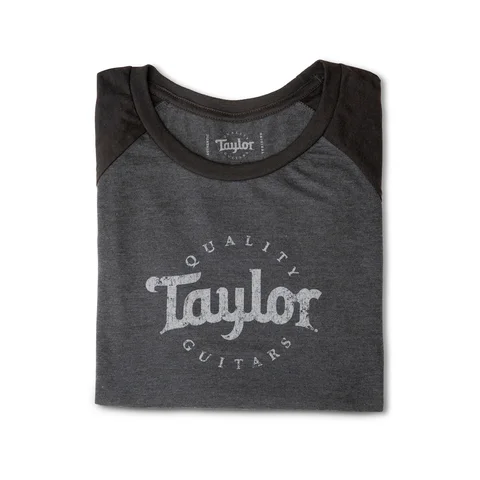 Taylor Ladies Baseball T, Black/Black Frost
