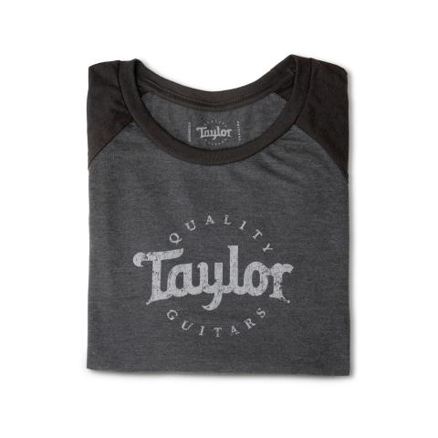 Taylor Ladies Baseball T, Black/Black Frost