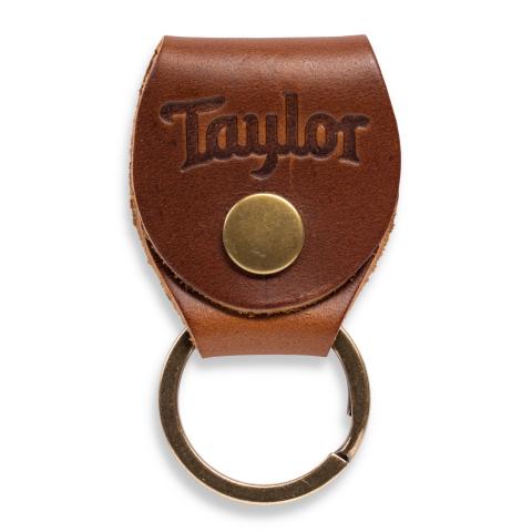 Taylor Key Ring W/Pick Holder, Brown Leather