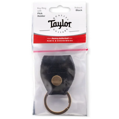 Taylor Key Ring W/Pick Holder, Black Nubuck