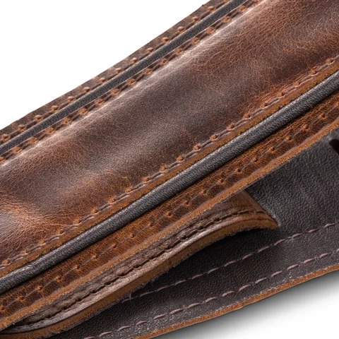 Taylor Fountain Strap, Leather, 2.5", Weathered Brn