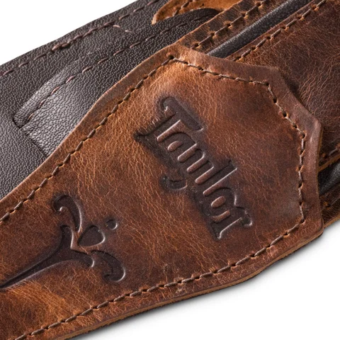 Taylor Fountain Strap, Leather, 2.5", Weathered Brn