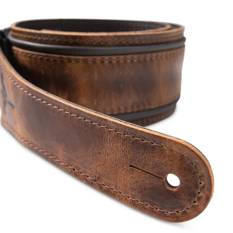 Taylor Fountain Strap, Leather, 2.5", Weathered Brn