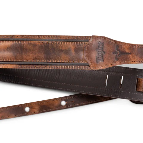 Taylor Fountain Strap, Leather, 2.5", Weathered Brn
