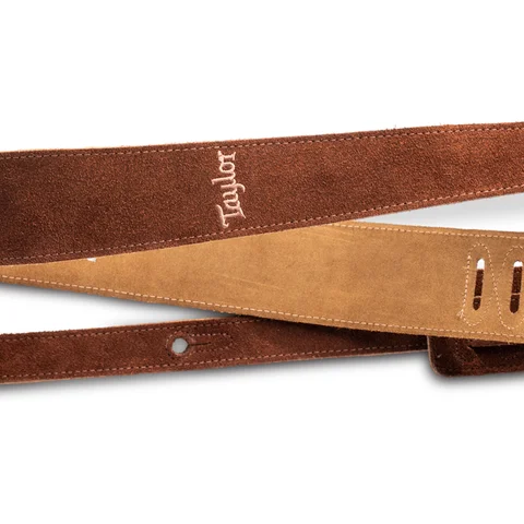 Taylor 2.5" Embroidered Suede Guitar Strap
