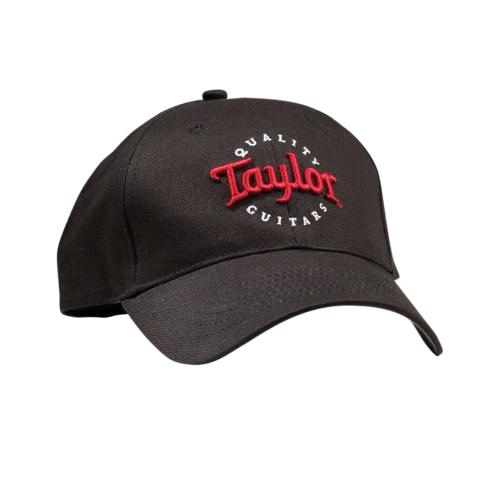 Taylor Black Cap, Red/White Emblem
