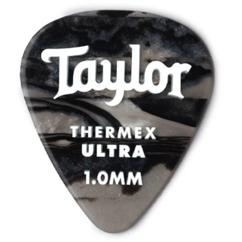Taylor Premium 351 Thermex Guitar Picks, Black Onyx, 6-Pack