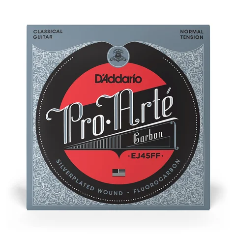 D'Addario EJ45FF Pro-Arté Carbon Classical Guitar Strings, Dynacore Basses, Normal Tension