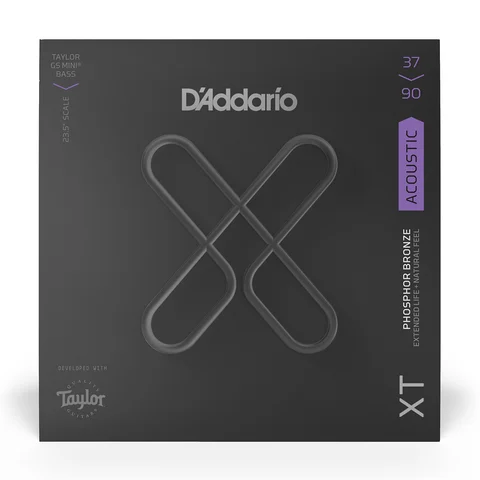 D'Addario XTB3790GS Acoustic Taylor GS Mini® Bass Phosphor Bronze, Custom Light, 37-90