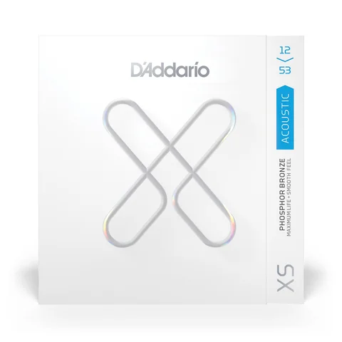 D'Addario 12-53 Light, XS Phosphor Bronze Coated Acoustic Guitar Strings