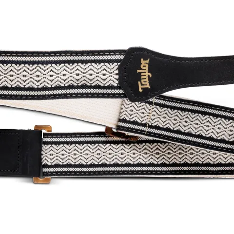 Taylor 2" Academy Amber Buckle Jacquard Cotton Strap - Black