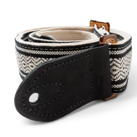 Taylor 2" Academy Amber Buckle Jacquard Cotton Strap - Black