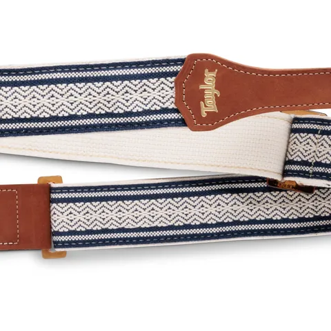 Taylor 2" Academy Amber Buckle Jacquard Cotton Strap - Blue