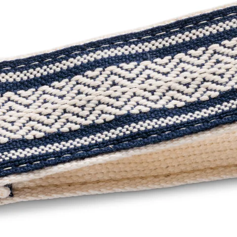 Taylor 2" Academy Amber Buckle Jacquard Cotton Strap - Blue